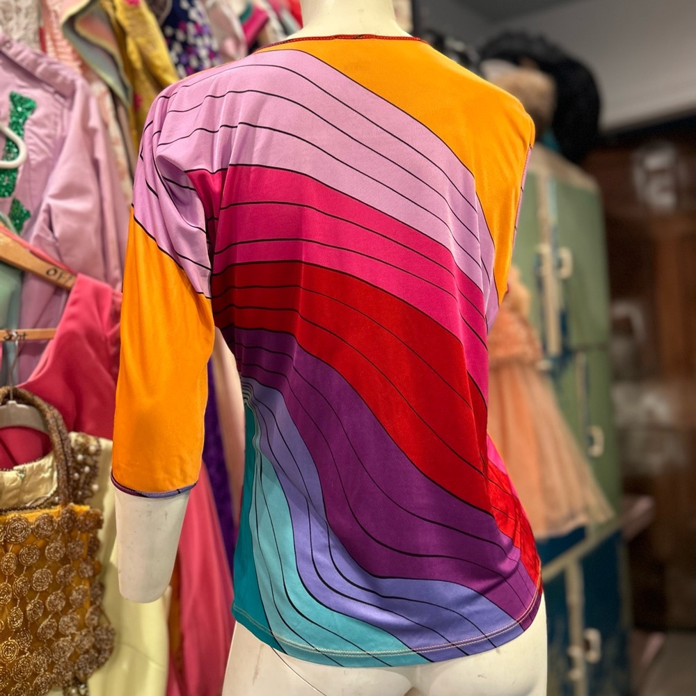 Y2K Versace Psychedelic Top - Picture 3 of 15